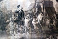 Detail of Washington arriving at New York graphic by John G. McRae at Kelton House Museum. Columbus, OH.