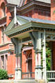 Eastlake-style heritage entrance porch. Columbus, OH.