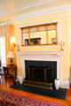 Fireplace in living room at Wright's Hawthorn Hill. Dayton, OH.