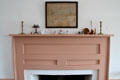 Bedroom fireplace mantle at Johnston Farm. Piqua, OH.