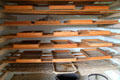 Interior of fruit kiln to dry apples at Johnston Farm. Piqua, OH.