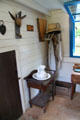 Interior of General Harrison of Piqua canal boat replica at Johnston Farm. Piqua, OH.