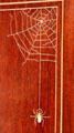 Inlaid spider details of table in Garfield Presidential Library at Garfield home. Mentor, OH.