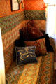 Bench covered with fabrics in daughter's bedroom at Garfield home. Mentor, OH.