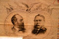 Garfield & Arthur presidential campaign cloth at Garfield NHS. Mentor, OH.