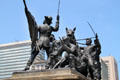 Cavalry statuary group before Cleveland's Soldiers' & Sailors' Monument. Cleveland, OH