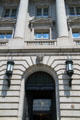 Arcaded entrance of Cleveland City Hall. Cleveland, OH.