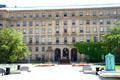 Cleveland Public Auditorium with statue of Abraham Lincoln. Cleveland, OH.