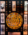 Collection of Abraham Lincoln campaign pins & badges at Cleveland History Center. Cleveland, OH.