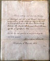 Document ratifying an extra article to the 1862 slave trade treaty with Great Britain signed by Abraham Lincoln at Cleveland History Center. Cleveland, OH.