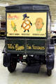 Cheez-Korn, pretzels, potato chips sign on rear of White Delivery Van from Cleveland, OH at Crawford Auto Aviation Museum of Cleveland History Center. Cleveland, OH.