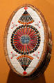 Micmac birchbark box with porcupine quill design from Nova Scotia at Cleveland Museum of Natural History. Cleveland, OH.