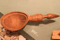 Tlingit carved wood raven ladle from Alaska at Cleveland Museum of Natural History. Cleveland, OH.