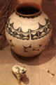 Cochiti polychrome jar & Laguna effigy dog from New Mexico at Cleveland Museum of Natural History. Cleveland, OH.