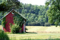 Farm landscape at Hale Farm. Cleveland, OH.