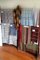 Weaving fabric samples in Jonathan Hale House at Hale Farm. Cleveland, OH.