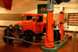 Phillips 66 1920's oil tanker truck & gas pumps at Woolaroc Museum. Bartlesville, OK.