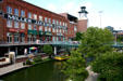 Former warehouses converted to shops in Bricktown. Oklahoma City, OK.