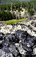 Obsidian fields in Newberry Crater. OR.