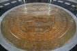 Bronze Oregon State by Ulric Ellerhusen seal inside Capitol. Salem, OR.