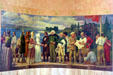 Mural of first white women to reach Fort Vancouver overland by Barry Faulkner in Oregon State Capitol. Salem, OR.