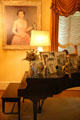 Portrait of Mamie Eisenhower over piano in Eisenhower National Historic Site. Gettysburg, PA.