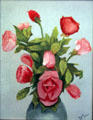 Painting of roses by Dwight David Eisenhower at Eisenhower National Historic Site. Gettysburg, PA.