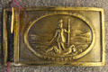 Virginia soldier's Confederate belt buckle at Lee's Headquarters Museum. Gettysburg, PA