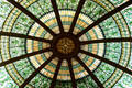 Stained glass skylight dome detail in Pennsylvania Capitol. Harrisburg, PA.