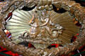 Neptune decoration on hose carriage in Harrisburg Fire Museum. Harrisburg, PA.