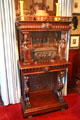 Carved display shelving at Kingscote. Newport, RI.