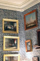 Painted Chinese scenes in Library at Kingscote. Newport, RI.