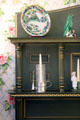 Details of spindles on fireplace with double mantels at Kingscote. Newport, RI.