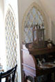 Gothic window detail in School Room at Kingscote. Newport, RI.