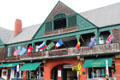Newport Casino archway leading to Tennis Museum & courts. Newport, RI.