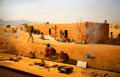Diorama of Firecracker Pueblo near El Paso at Institute of Texan Cultures. San Antonio, TX.