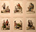 Castas engravings showing classes based on mixtures of European, Indian & African heritage in Spanish colonies at Institute of Texan Cultures. San Antonio, TX.