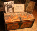 Hollywood movie trunk of silent film cowboy star William S. Hart at Buckhorn Museum. San Antonio, TX.