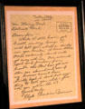 Letter sent by outlaw Clyde Barrow to Henry Ford recommending the Fords as a fine getaway cars at Buckhorn Museum. San Antonio, TX.