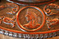 Brazier embossing details at Spanish Governor's Palace. San Antonio, TX.