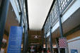 Entry hall architecture at Udvar-Hazy Center of National Air & Space Museum. Chantilly, VA.