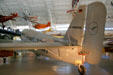 Corrugated sides of Junkers Ju 52/3m trimotor passenger plane from Germany at National Air & Space Museum. Chantilly, VA.