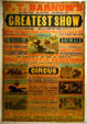 Poster for P.T. Barnum's own & only Greatest Show on Earth at Circus World Museum. Baraboo, WI.