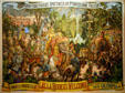Poster for Adam Forepaugh's Spectacular Pyrotechnic Pageant, an American show, at Circus World Museum. Baraboo, WI.