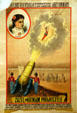 Poster for Zazel, the [female] human projectile, with John B. Doris' Great Inter-Officer Circus at Circus World Museum. Baraboo, WI.
