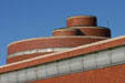 Round roof structures atop SC Johnson Wax Administration Building. Racine, WI.