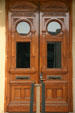 Entrance doors of Wyoming State Capitol. Cheyenne, WY.