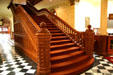 Wooden staircase Wyoming State Capitol. Cheyenne, WY.