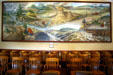 Painting "Wyoming, the Land of the People, Past & Present" by Mike Kopriva in Legislative Conference Room of Wyoming State Capitol. Cheyenne, WY.