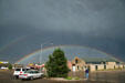 Double rainbow over Cheyenne. Cheyenne, WY.